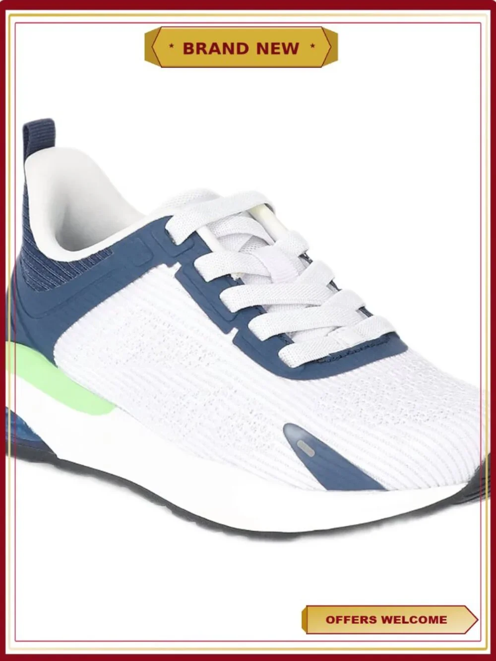 Boys Athletic Sneaker with Air Bladder and Memory Foam